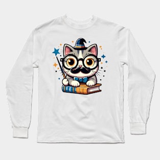 Nerdy Cat Long Sleeve T-Shirt